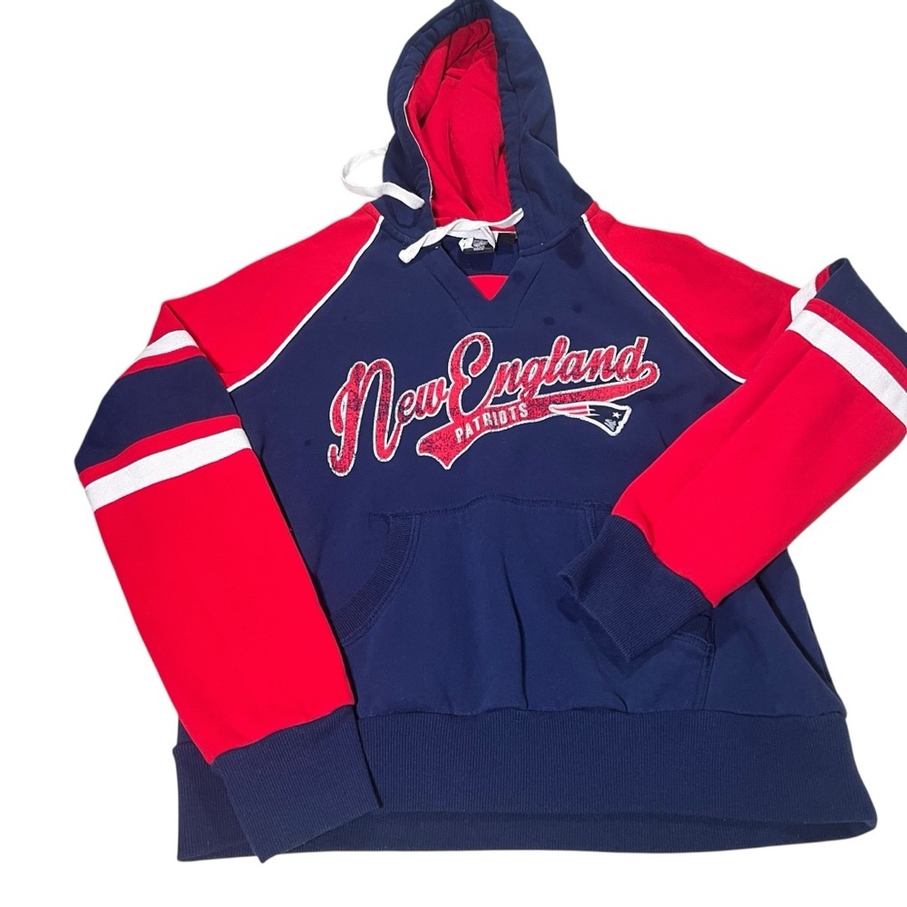 G-III Apparel NFL Throwback New England Patriots Ladies Hoodie Sweatshirt XL